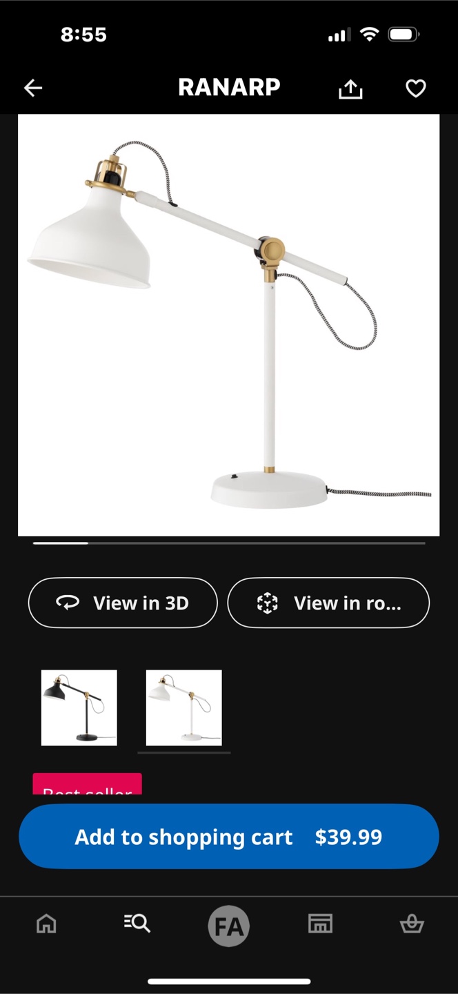 IKEA RANARP White Work Lamp - photo 5