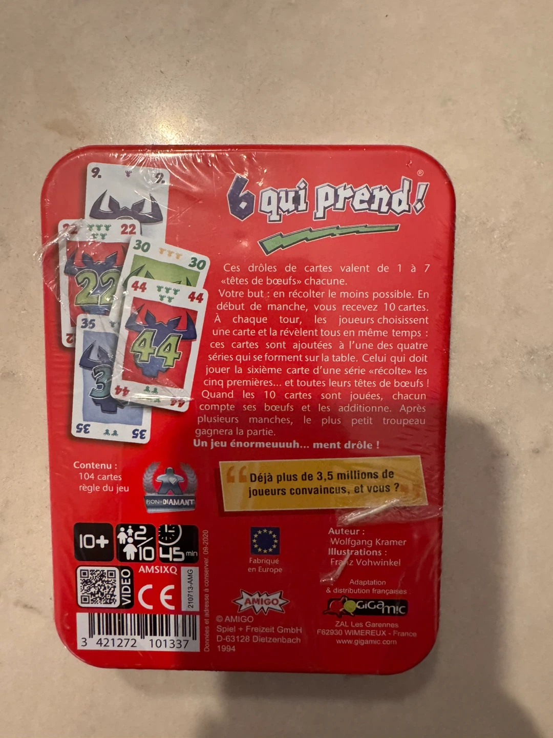 6 Qui Prend! Card Game - New in Sealed Tin - photo 2