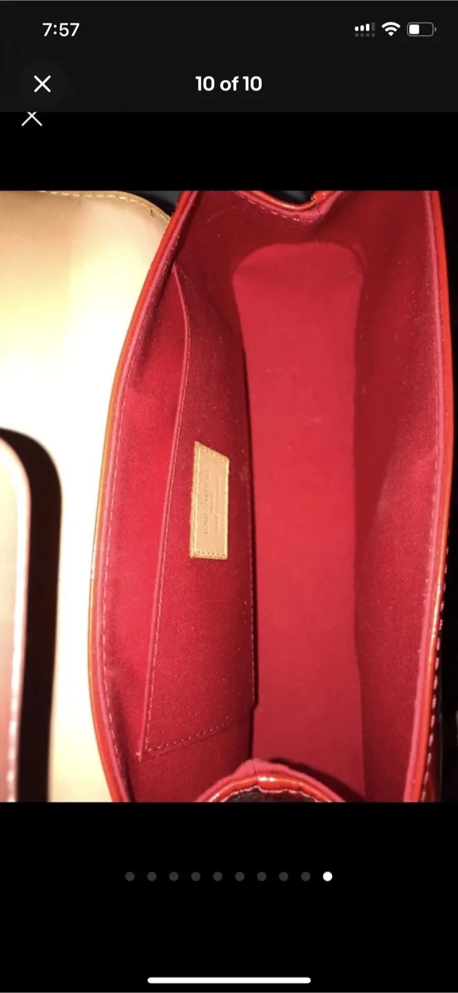 Louis Vuitton Small Shoulder Bag PM Red Leather image indicator(4)