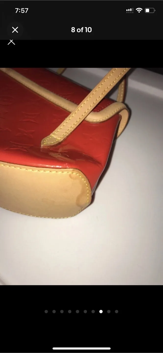 Louis Vuitton Small Shoulder Bag PM Red Leather image indicator(5)