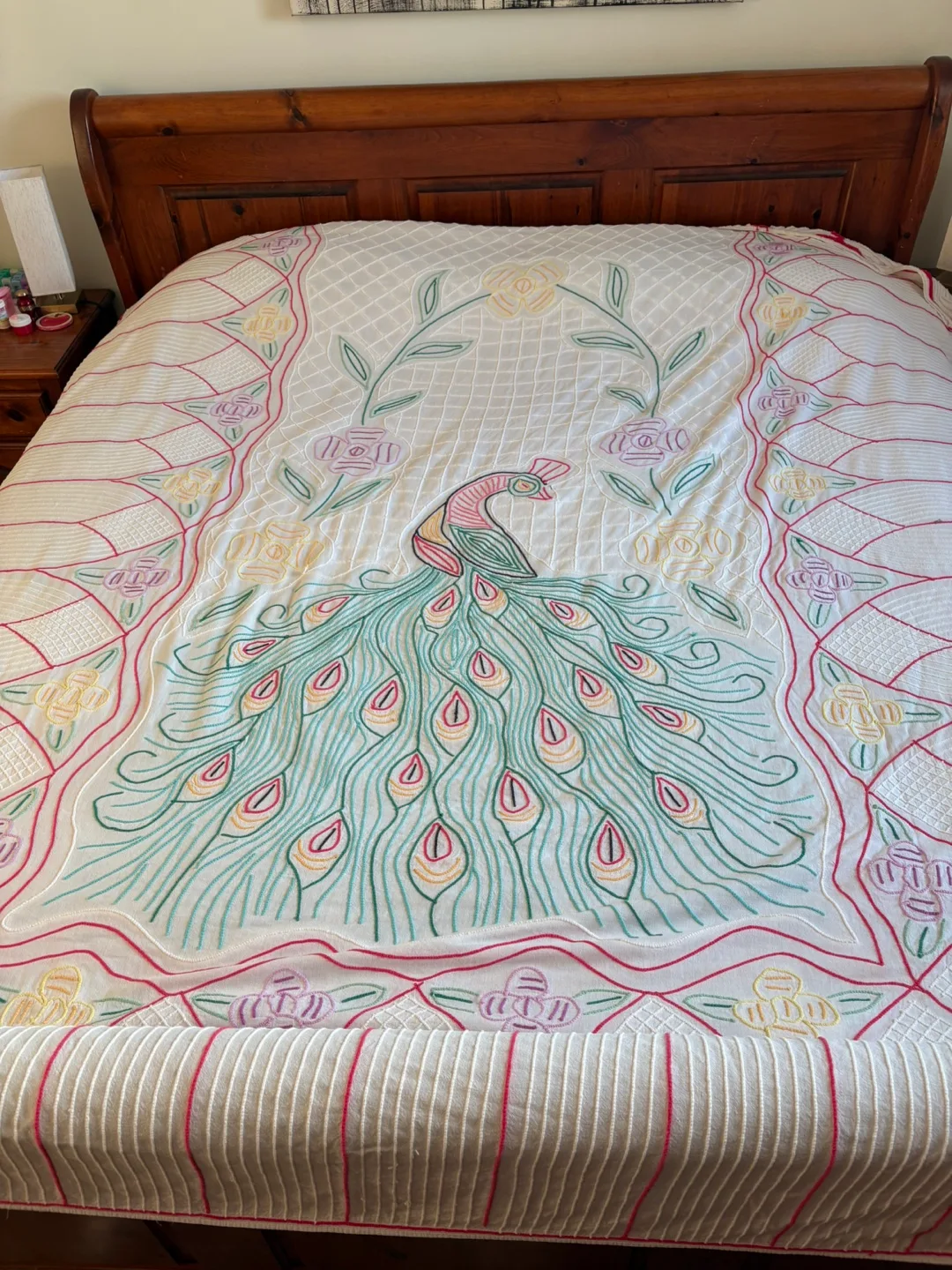 Vintage Peacock Bedspread image indicator(2)