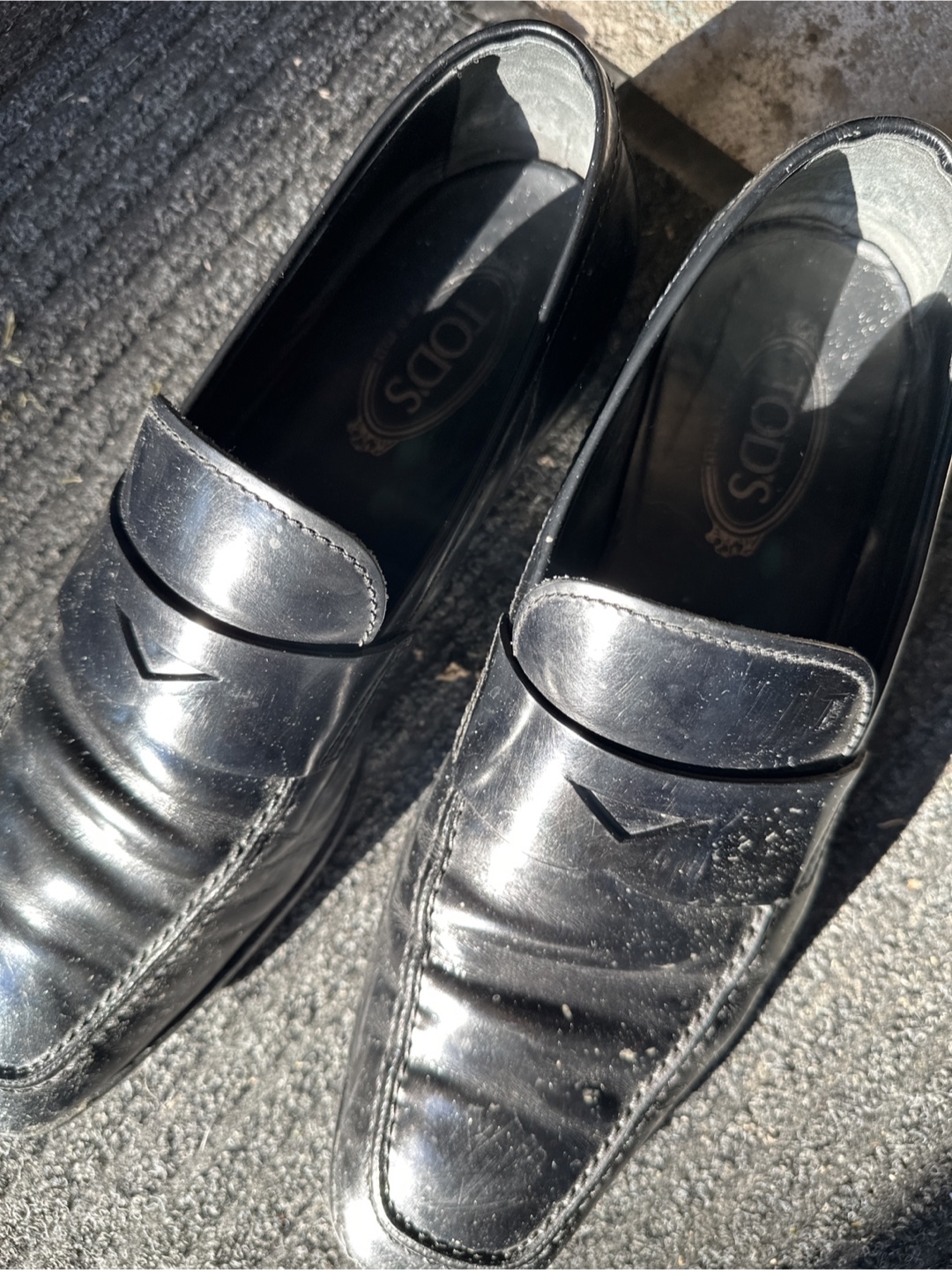 Tod's Black Leather Loafers