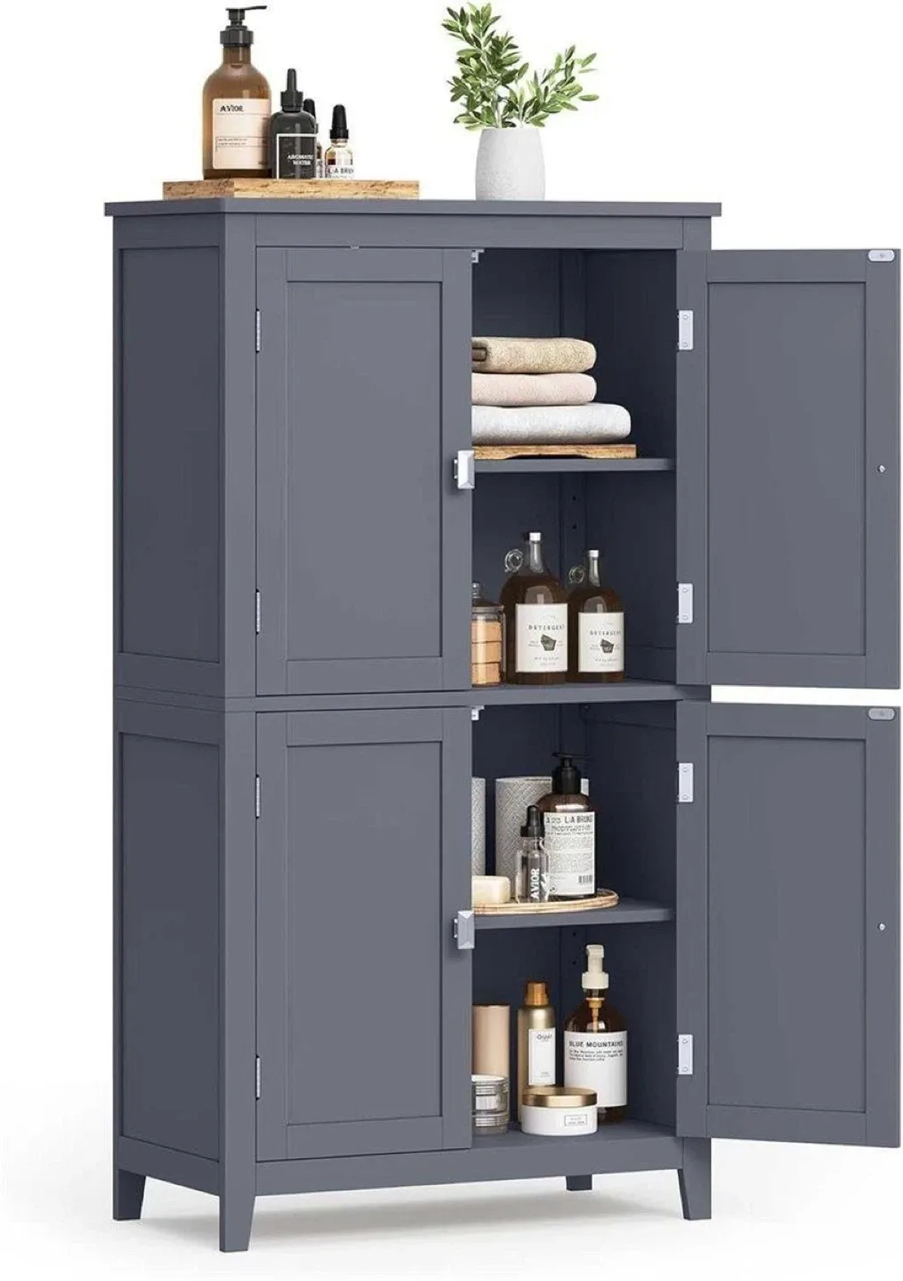 Brand New- Bathroom Cabinet with Adjustable Shelves image indicator(3)
