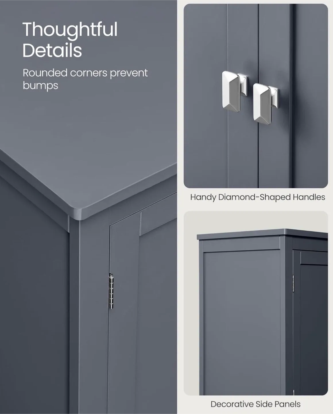 Brand New- Bathroom Cabinet with Adjustable Shelves image indicator(7)