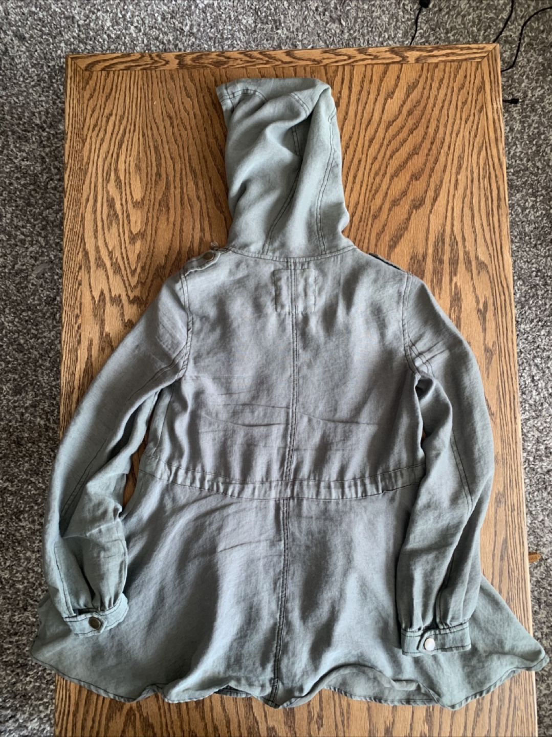 Free People Hooded Military Jacket - Size XS - photo 2