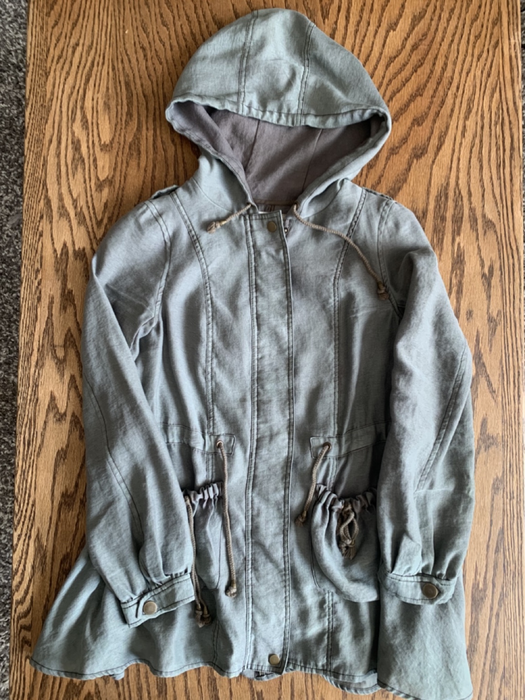 Free People Hooded Military Jacket - Size XS