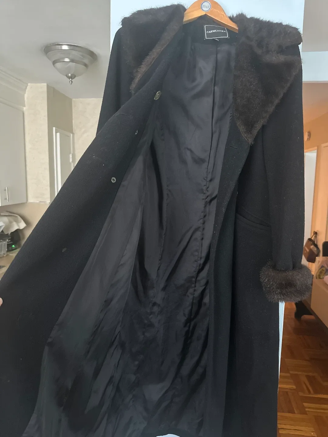 Fairweather Black Wool Coat, Size 2🥕 image indicator(2)