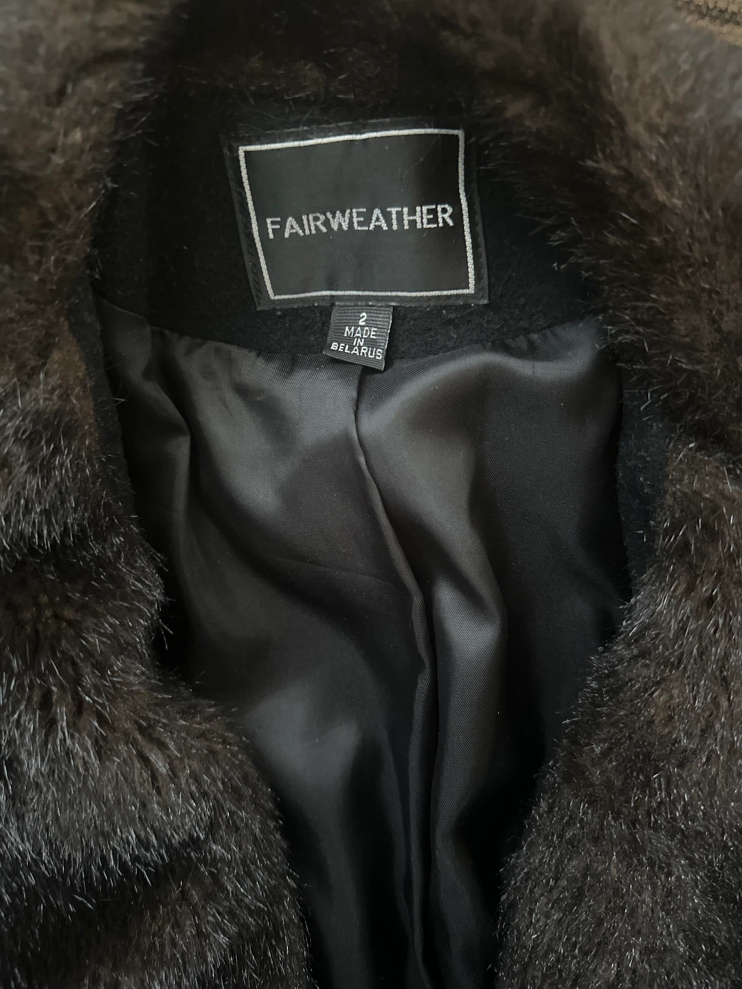 Fairweather Black Wool Coat, Size 2🥕 - photo 3