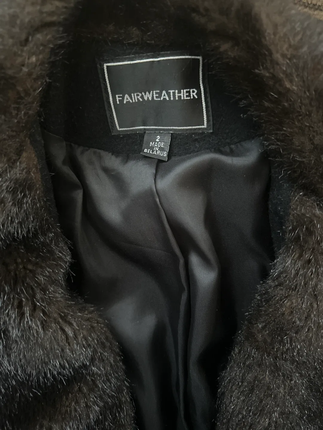 Fairweather Black Wool Coat, Size 2🥕 image indicator(3)