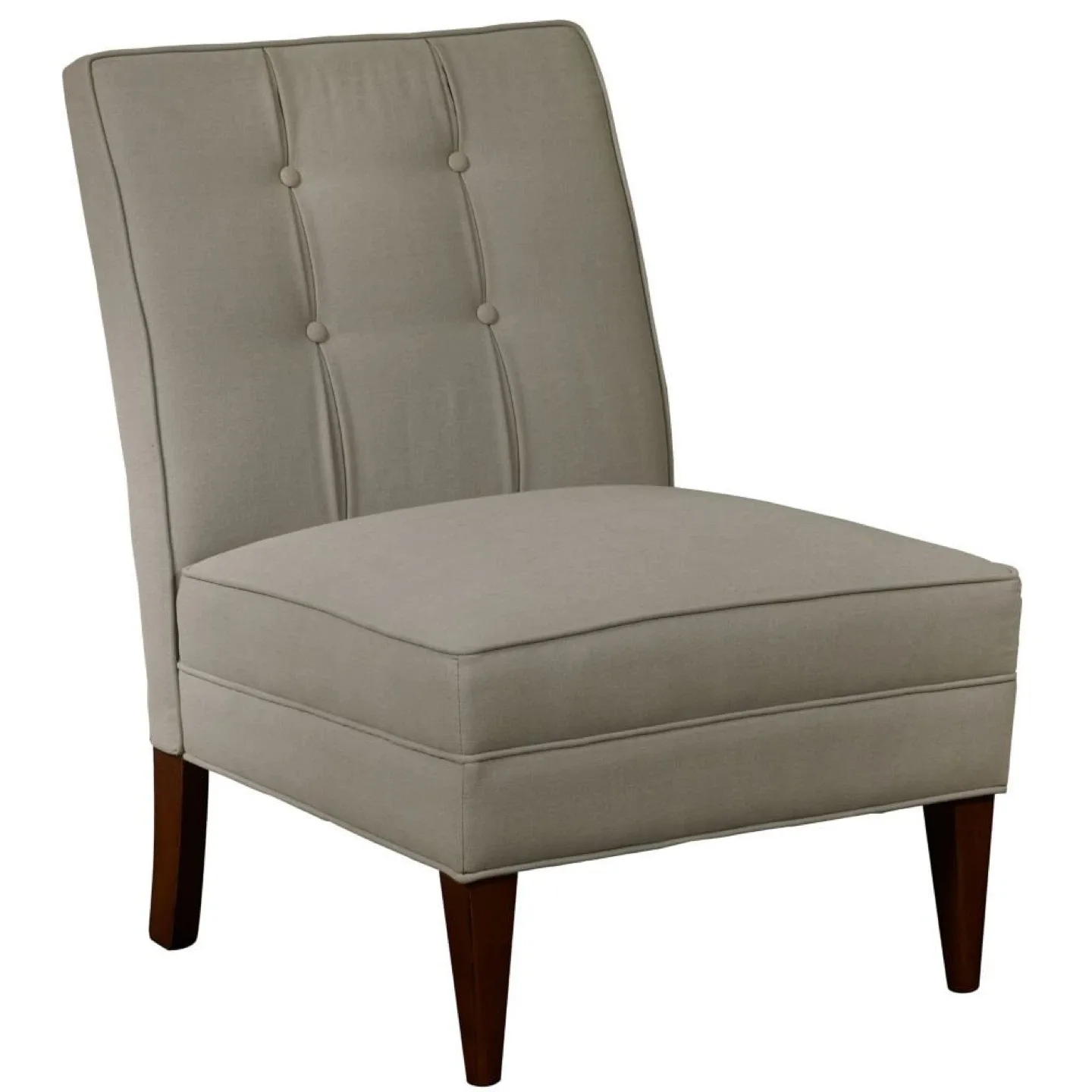 Pulaski Armless Button Back Accent Chair – Fresh Dove thumbnail