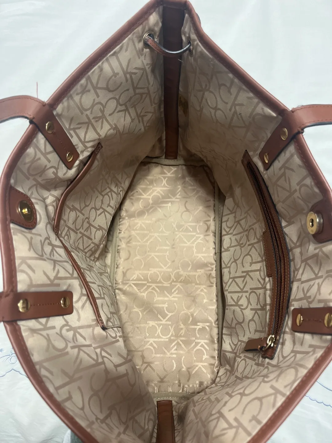 Calvin Klein Brown Tote Bag image indicator(4)