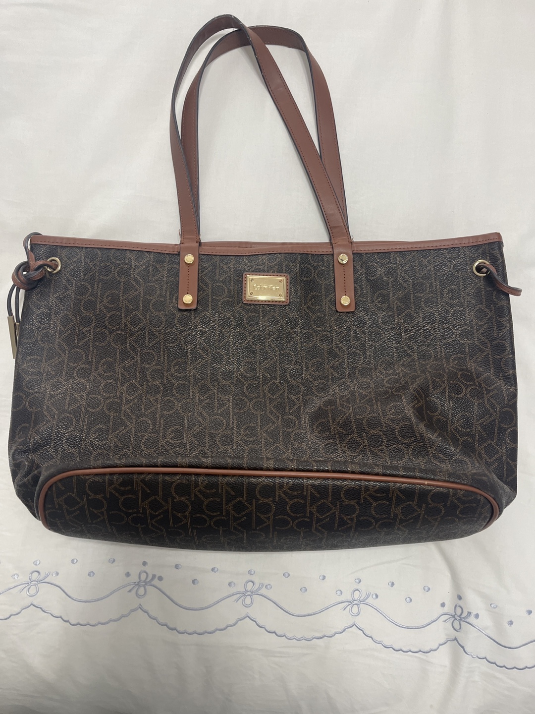 Calvin Klein Brown Tote Bag