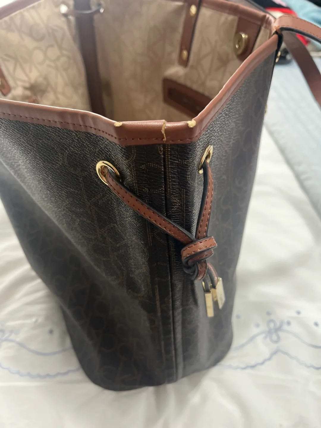 Calvin Klein Brown Tote Bag image indicator(5)