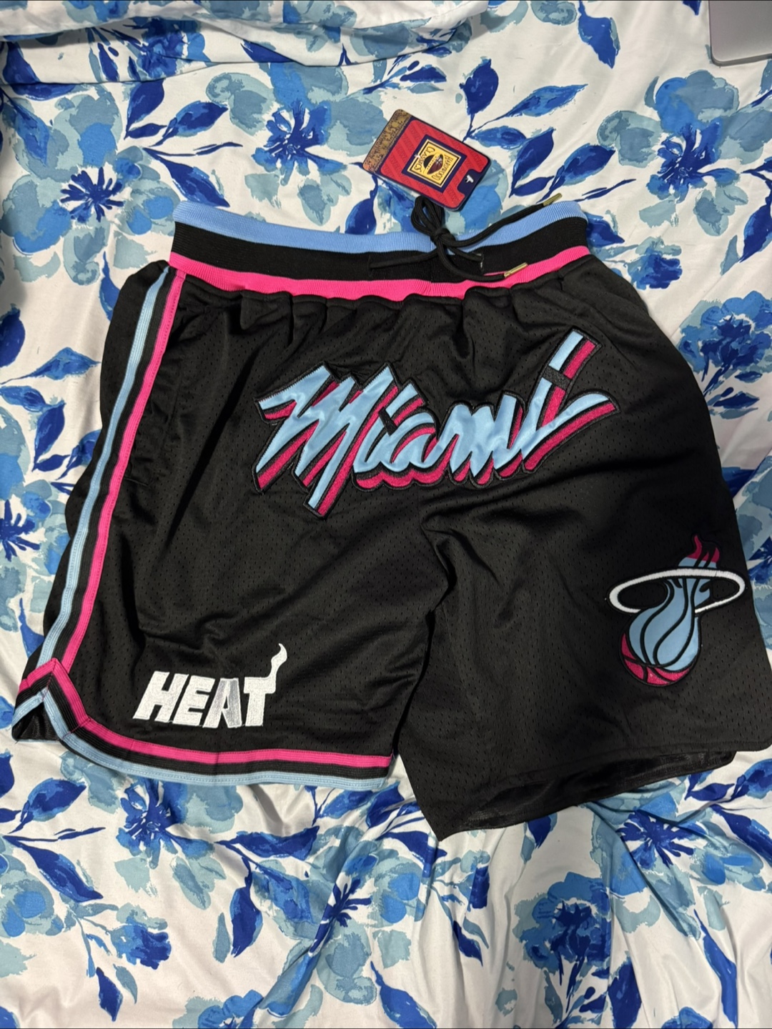 Just Don Miami Heat Shorts, Size Unknown