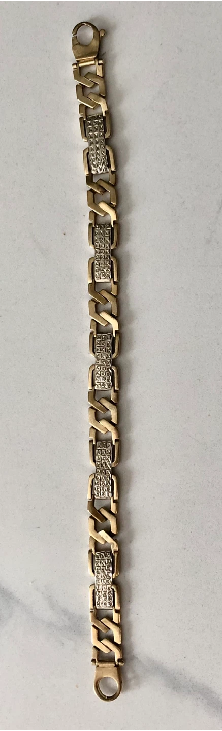 LXG 10K yellow and white Gold Bracelet