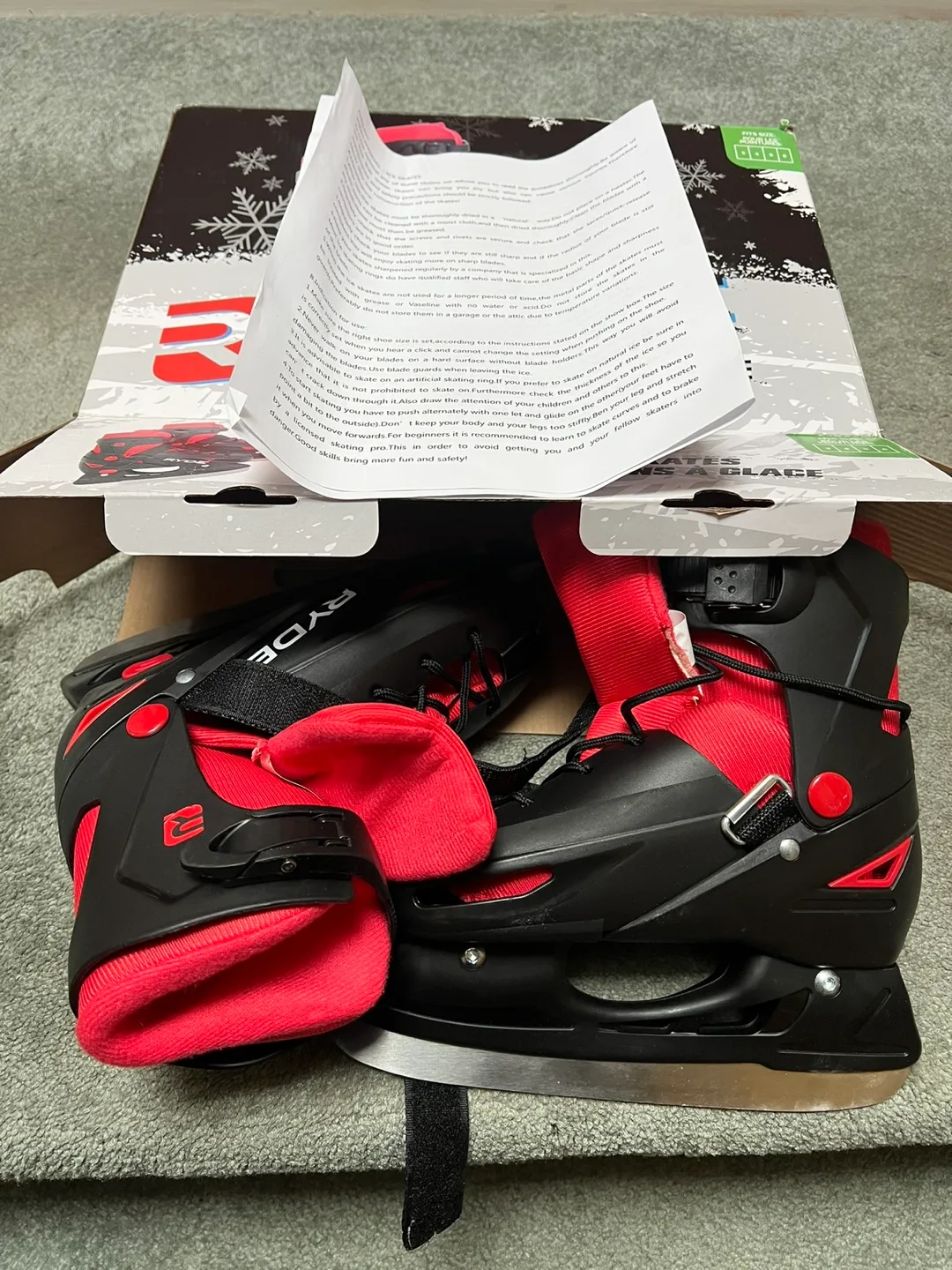 Ryde Adjustable Ice Skates - Like New! image indicator(3)