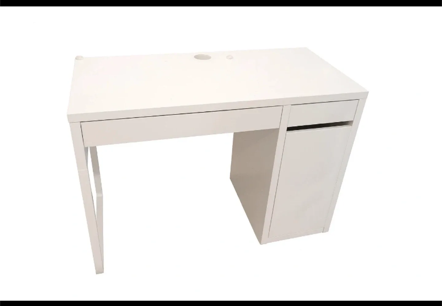 White Desk Desk with Drawer thumbnail