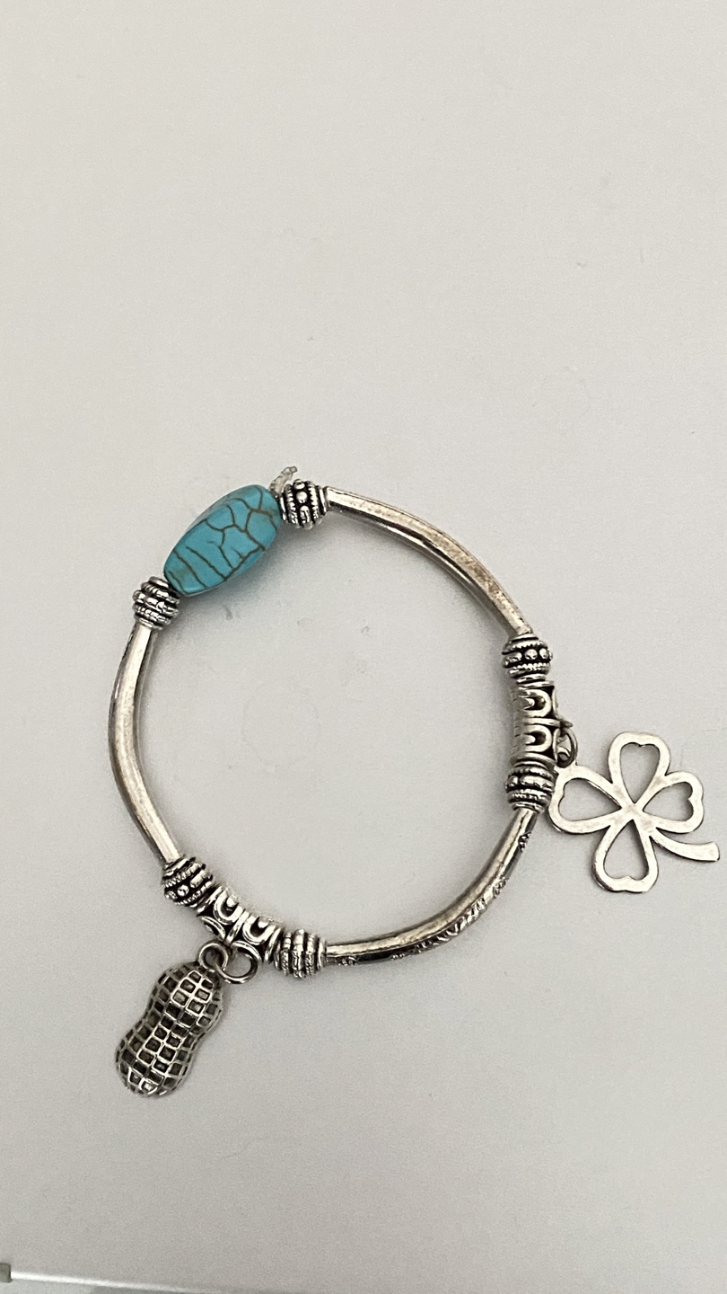 Silver-tone Bracelet with Charms