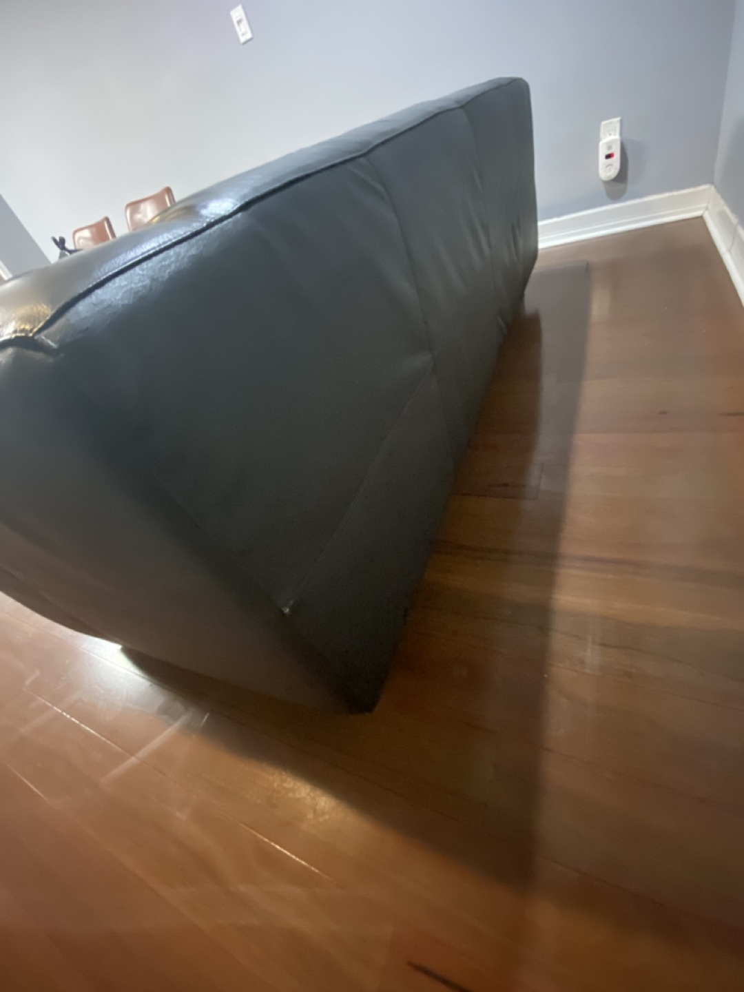 Black Leather Sofa - photo 4