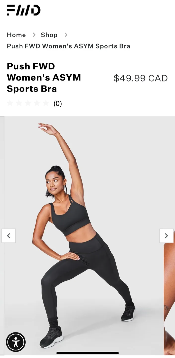 Push FWD Asymmetric Sports Bra - Size L image indicator(10)