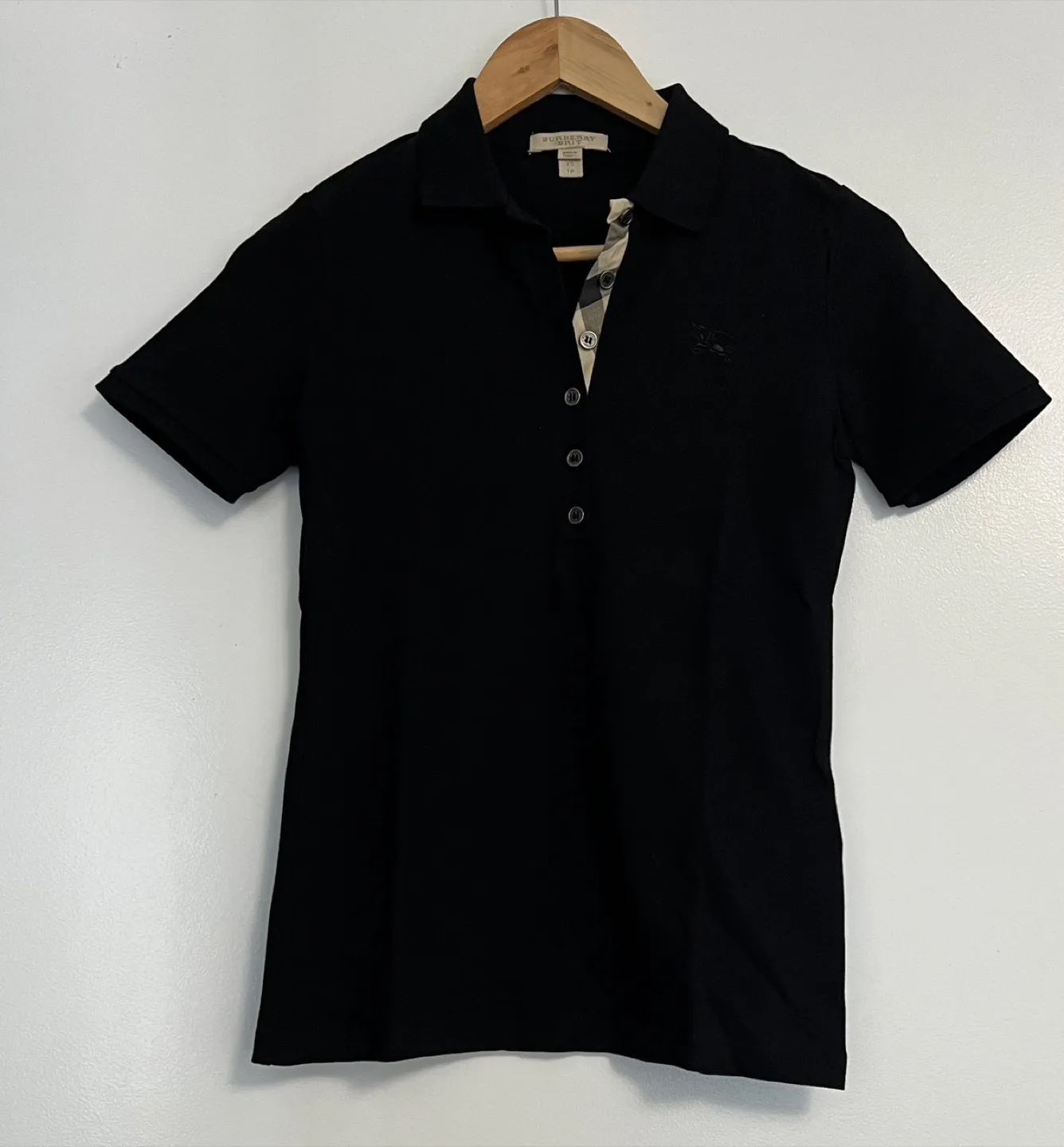 Burberry Black Polo Shirt - Size XS thumbnail