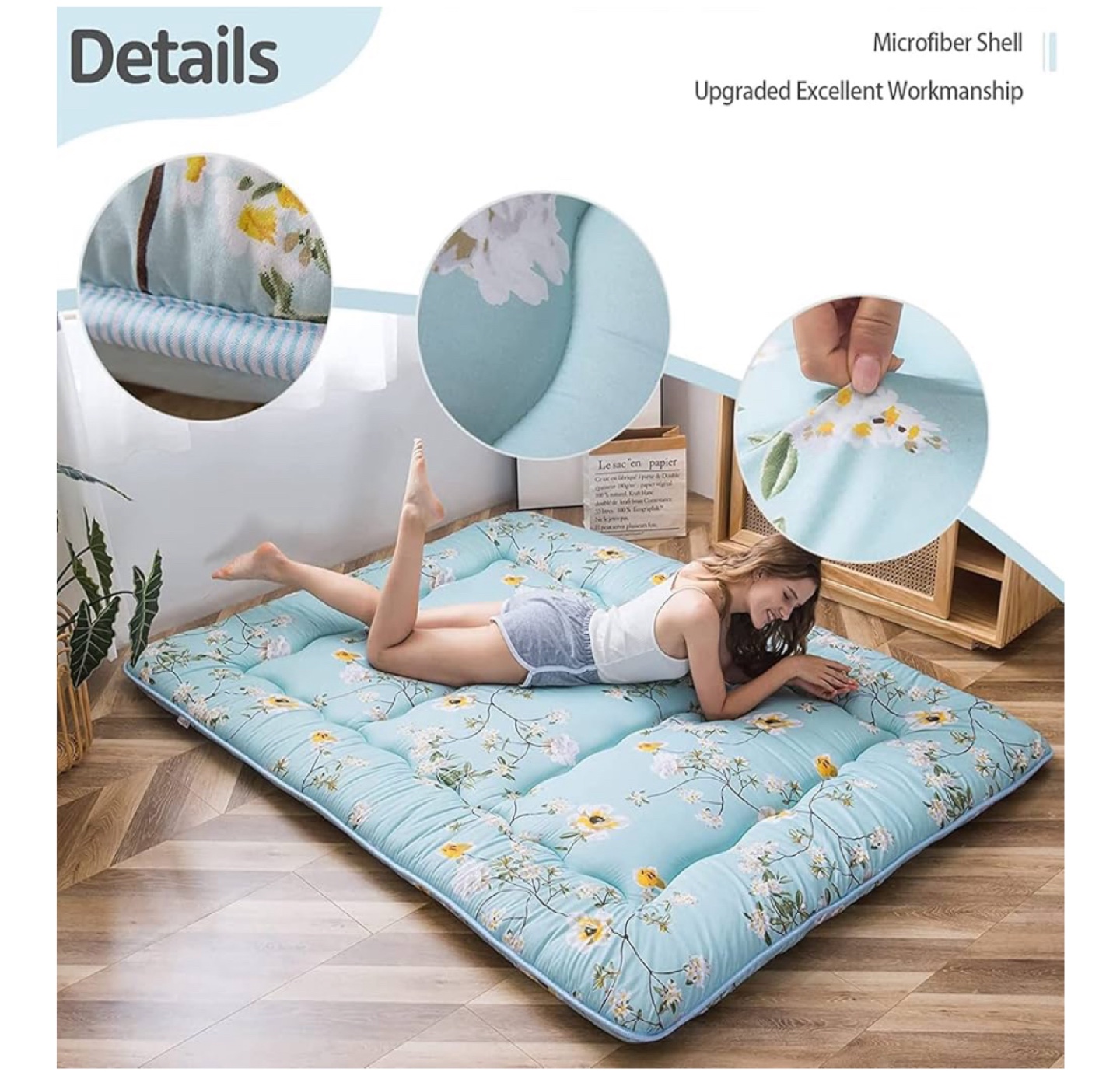 MAXYOYO Floral Twin Size Futon Mattress - photo 4