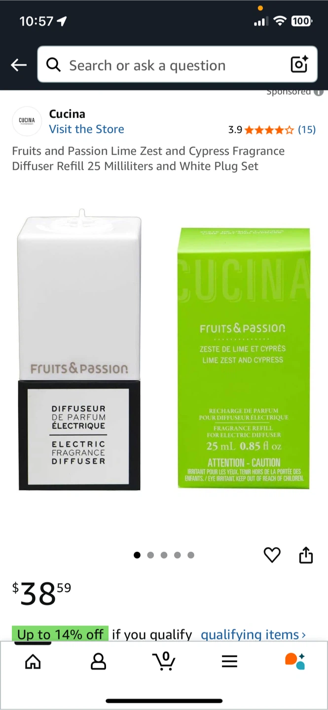 Cucina Fruits & Passion Electric Fragrance Diffuser and plug - photo 4