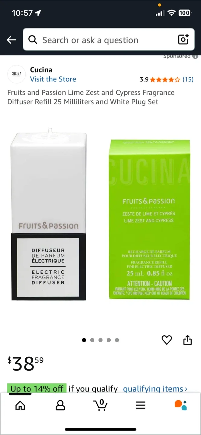 Cucina Fruits & Passion Electric Fragrance Diffuser and plug image indicator(4)