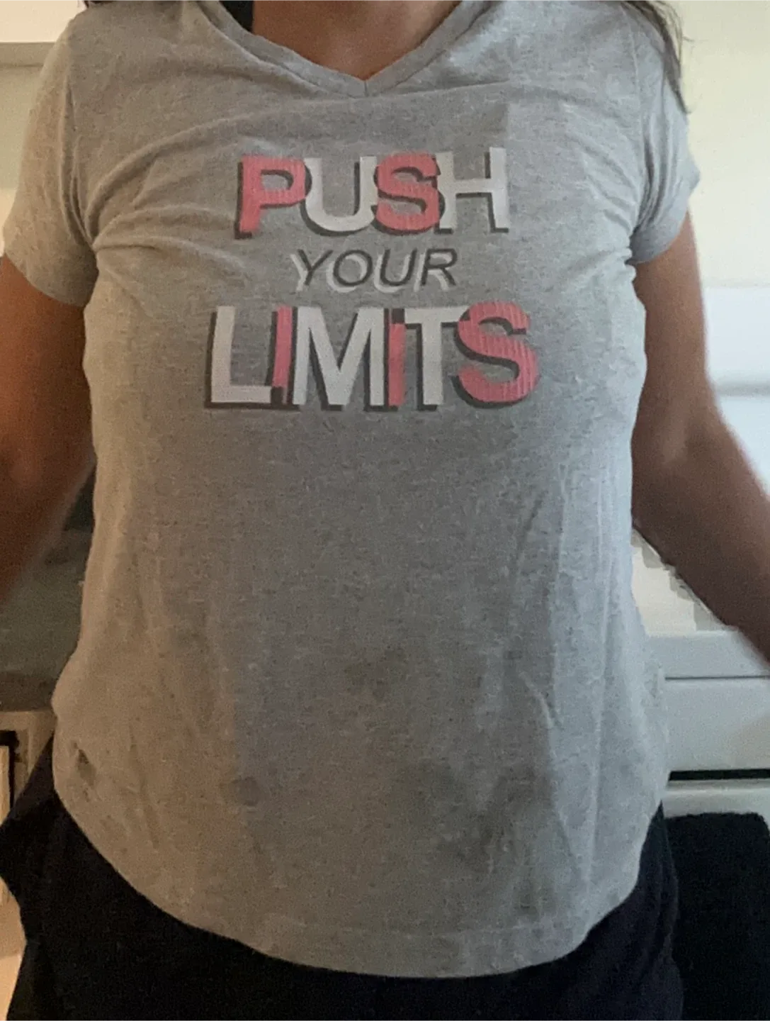 Grey 'Push Your Limits' T-Shirt thumbnail