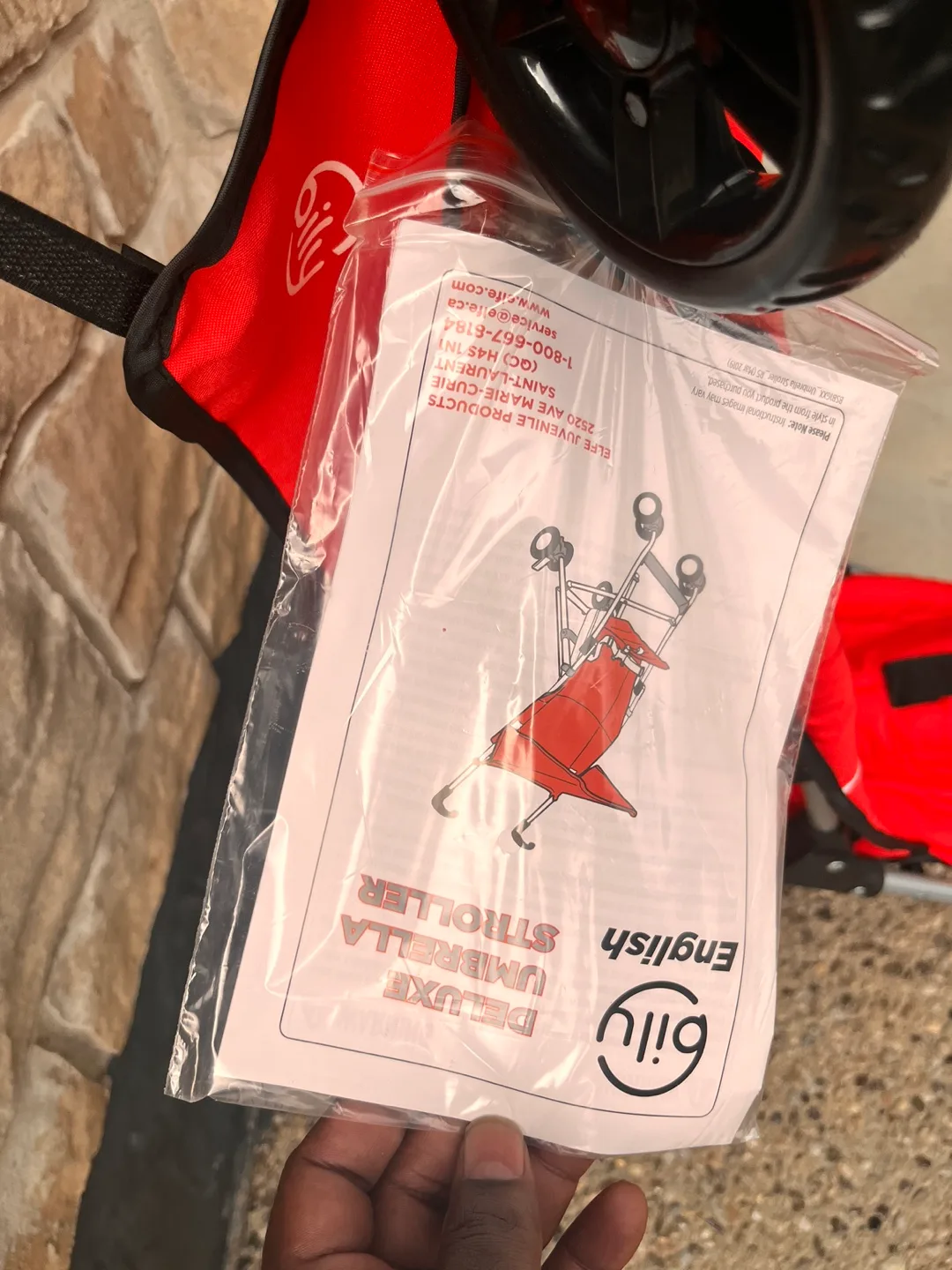 Brand New Bily Deluxe Umbrella Stroller - Red image indicator(4)