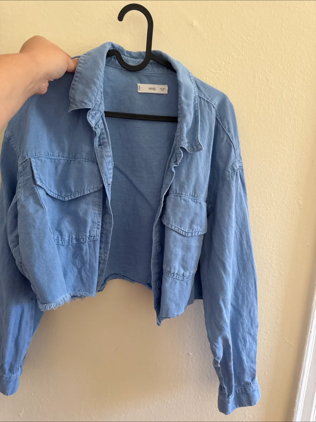 MNG Blue Denim half Jacket - Size M thumbnail