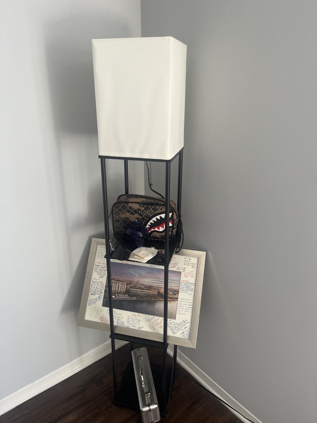 Floor Lamp with Shelves