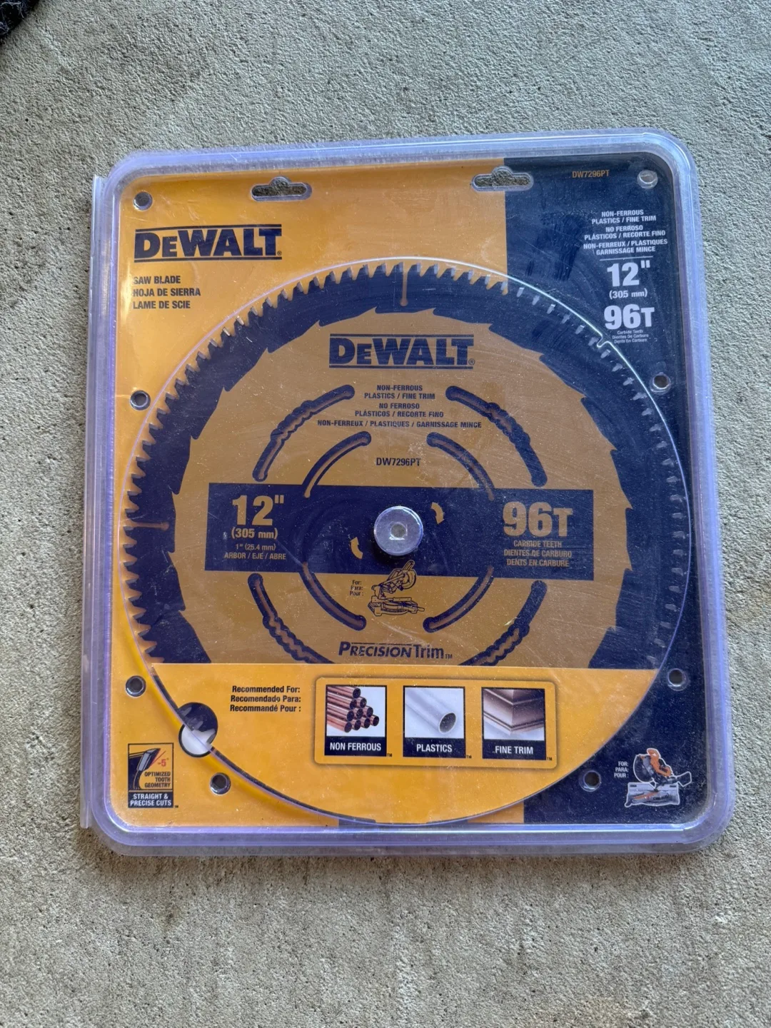 DeWalt 12" 96T Precision Trim Saw Blade - New