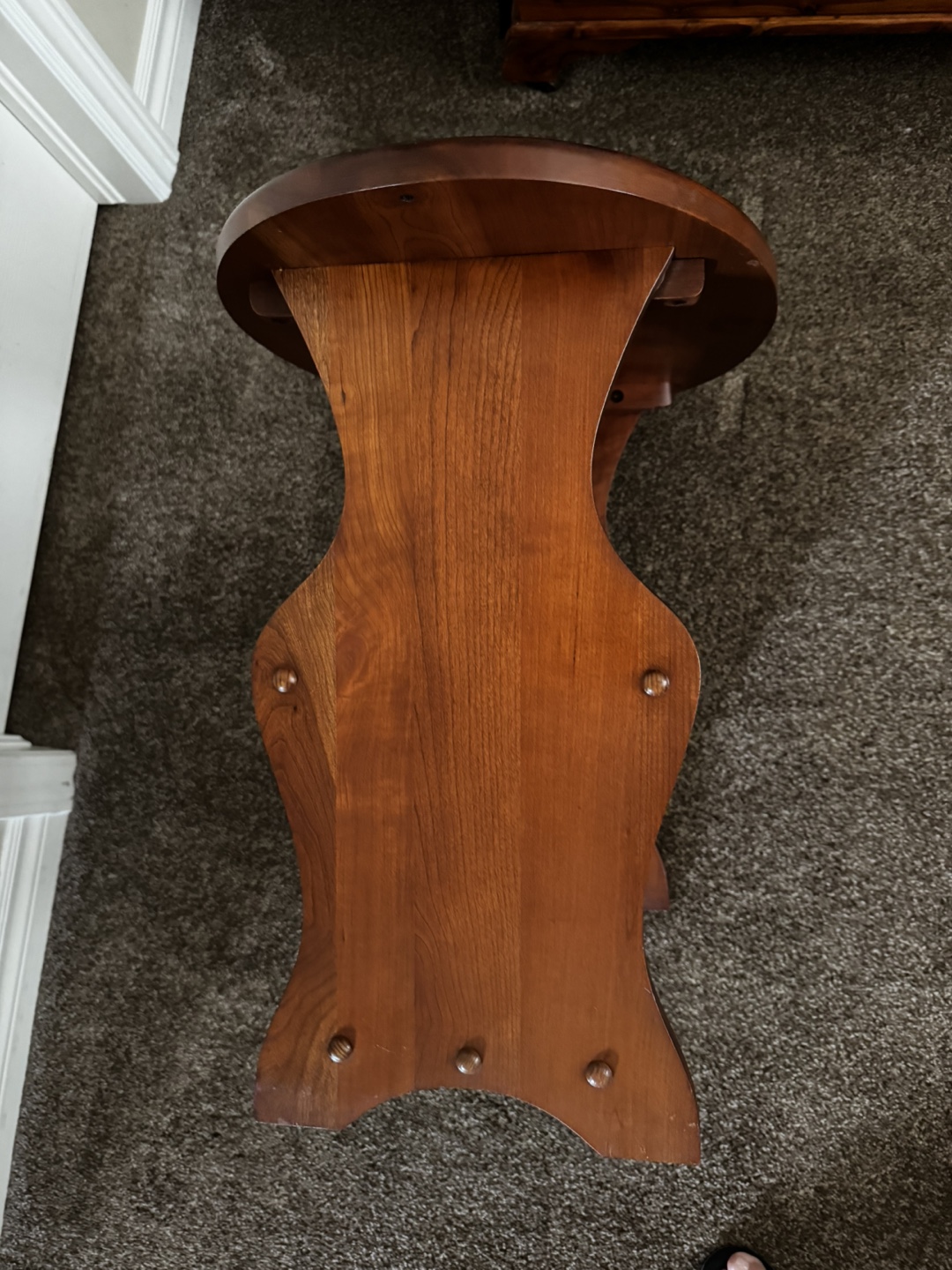 Vintage Magazine Side Table - Brown Wood - photo 5
