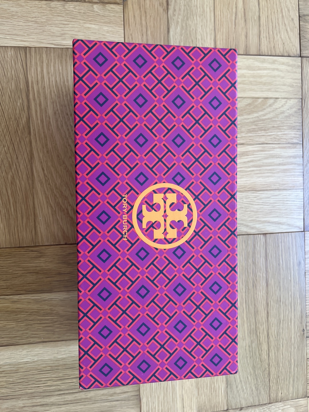 Empty Tory Burch shoe box