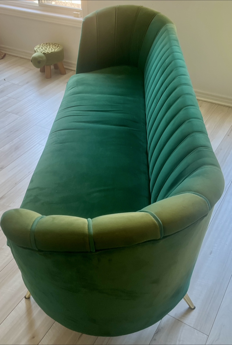 Green Velvet Loveseat Sofa