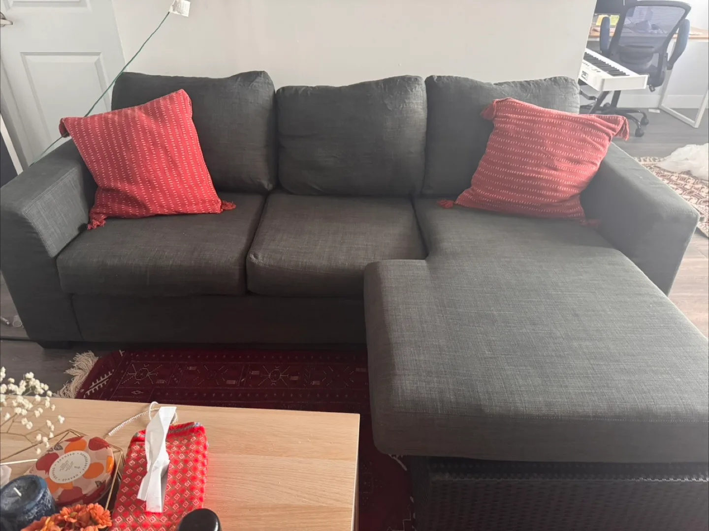 Bricks Dark Grey Sectional Sofa with Chaise image indicator(5)