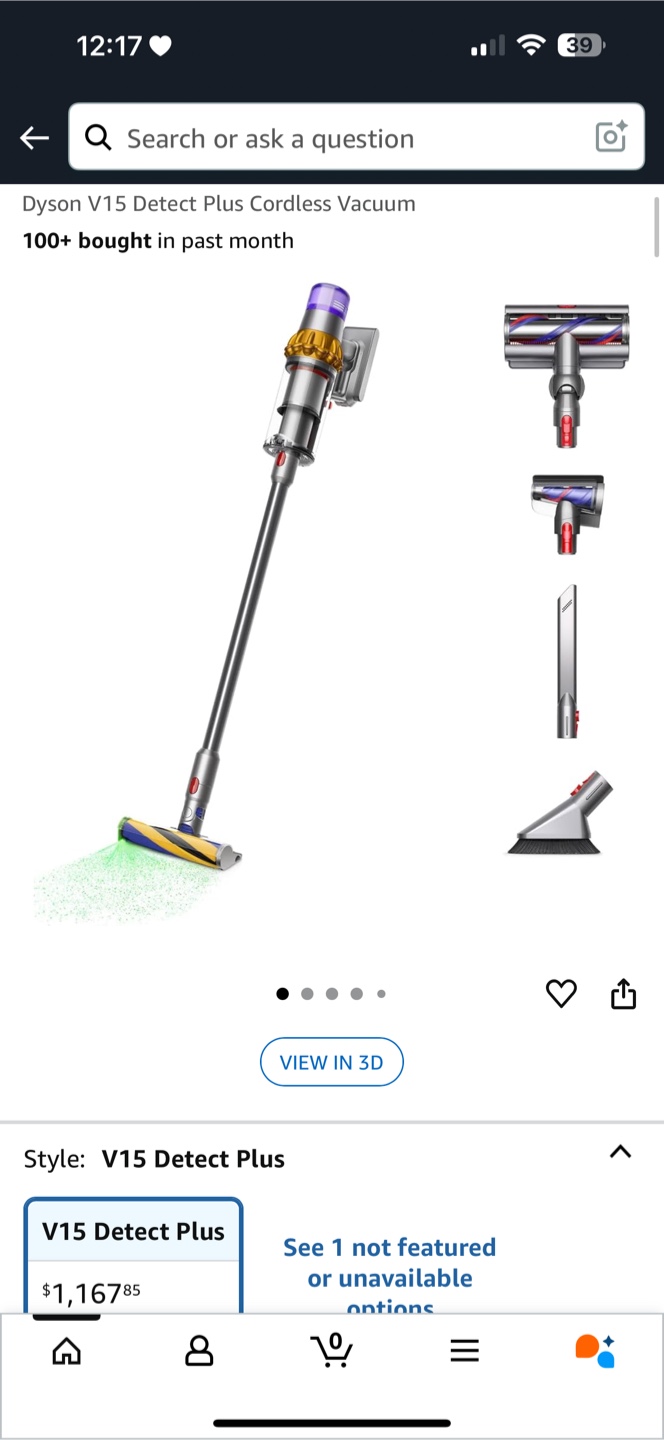 New Dyson V15 Detect Plus Cordless Vacuum
