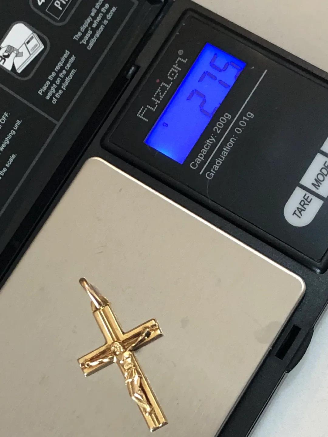 14k solid Gold Cross Pendant image indicator(2)
