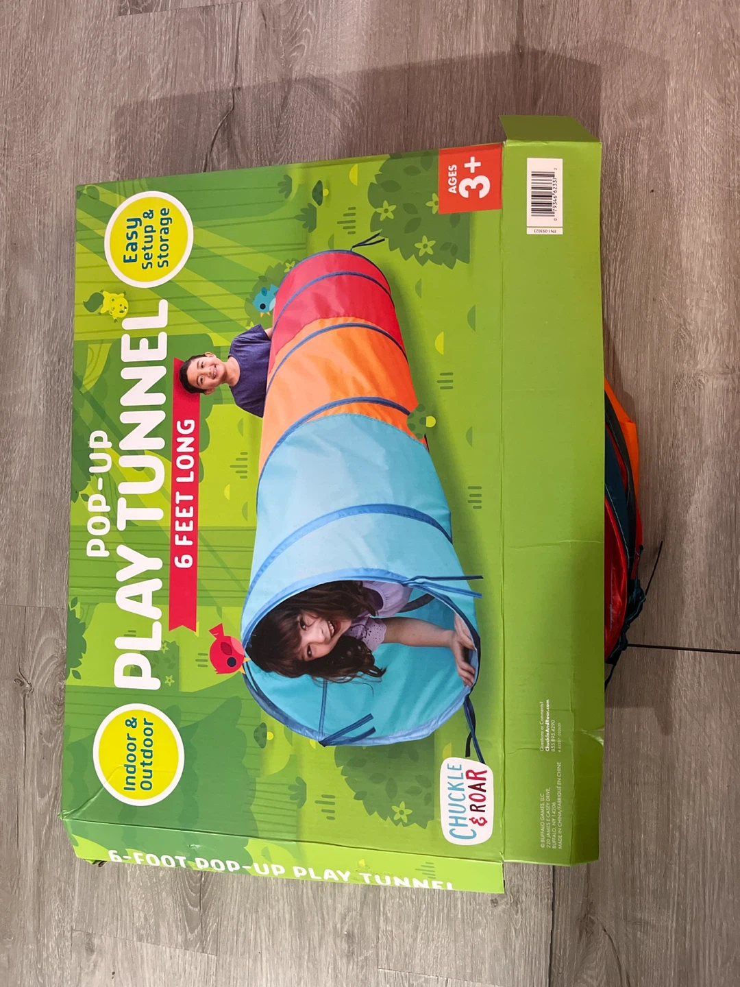 Chuckie & Roar 6-Foot Pop-Up Play Tunnel - New