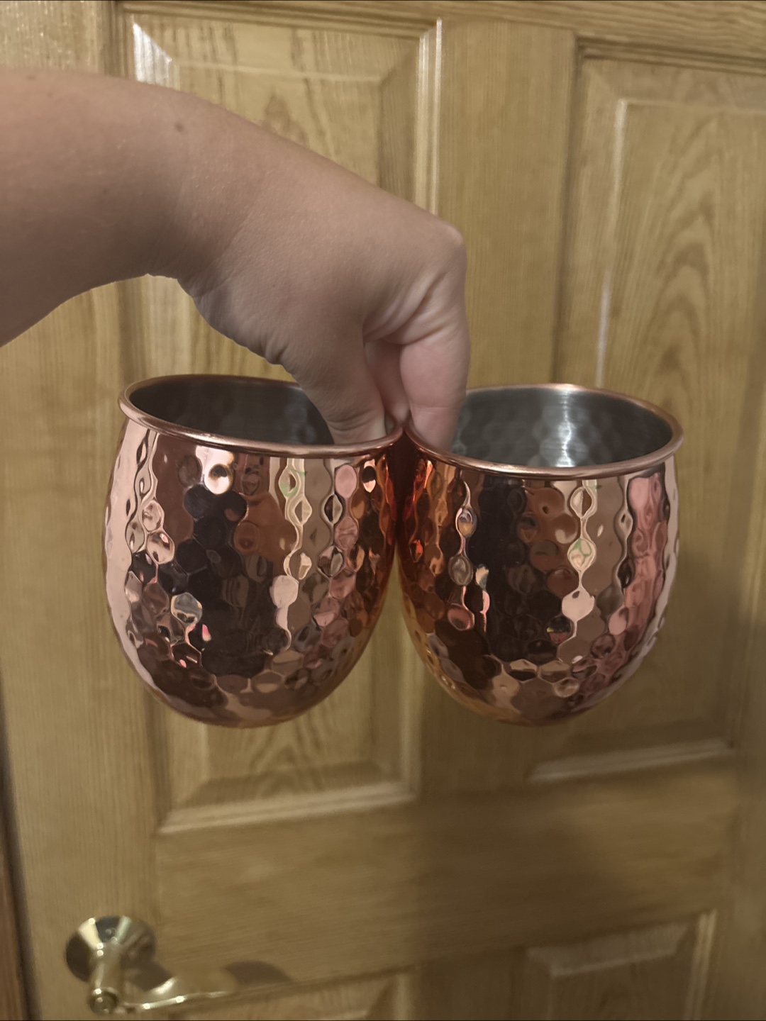 Set of Two Copper Moscow Mule Mugs