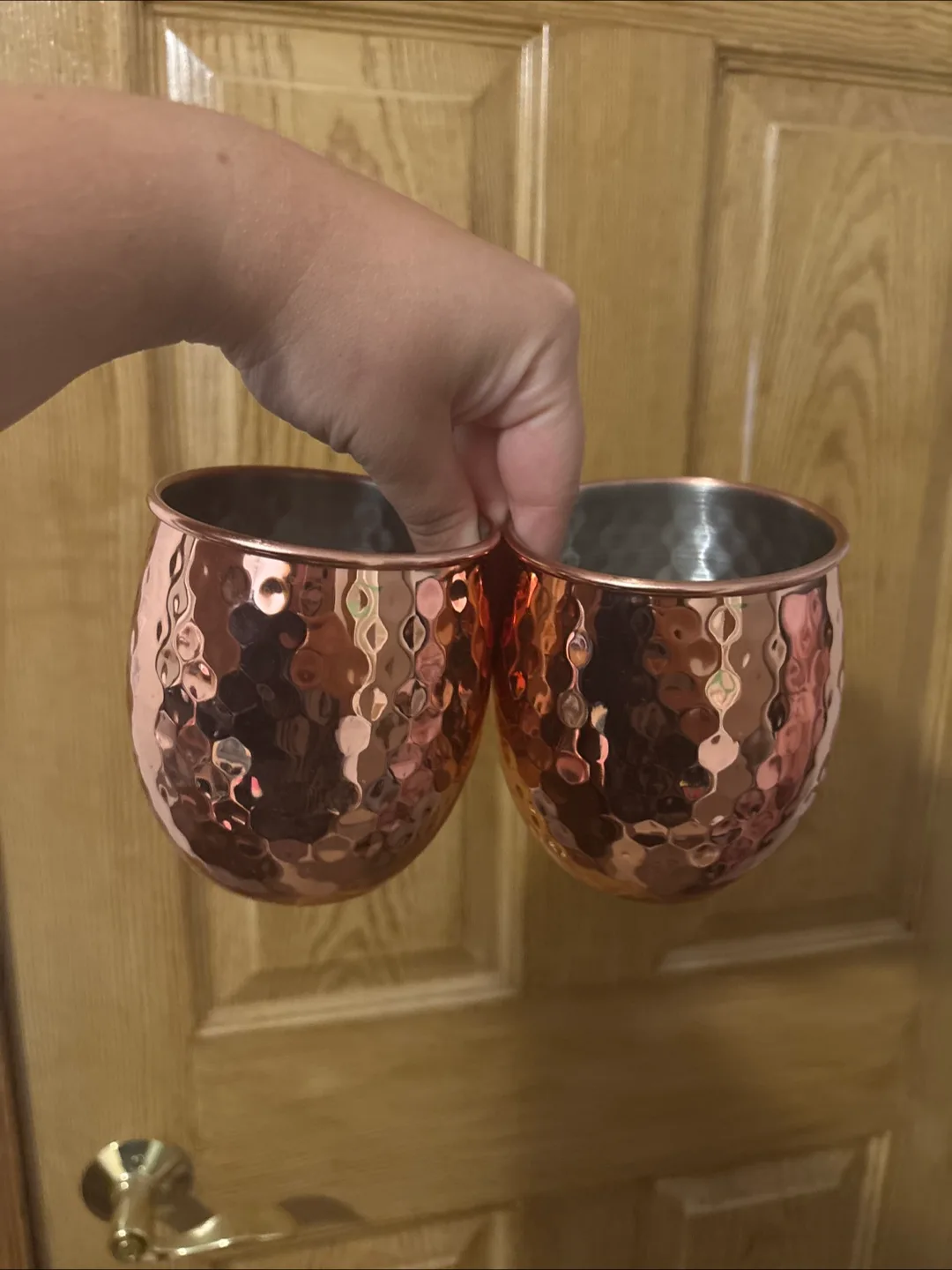 Set of Two Copper Moscow Mule Mugs