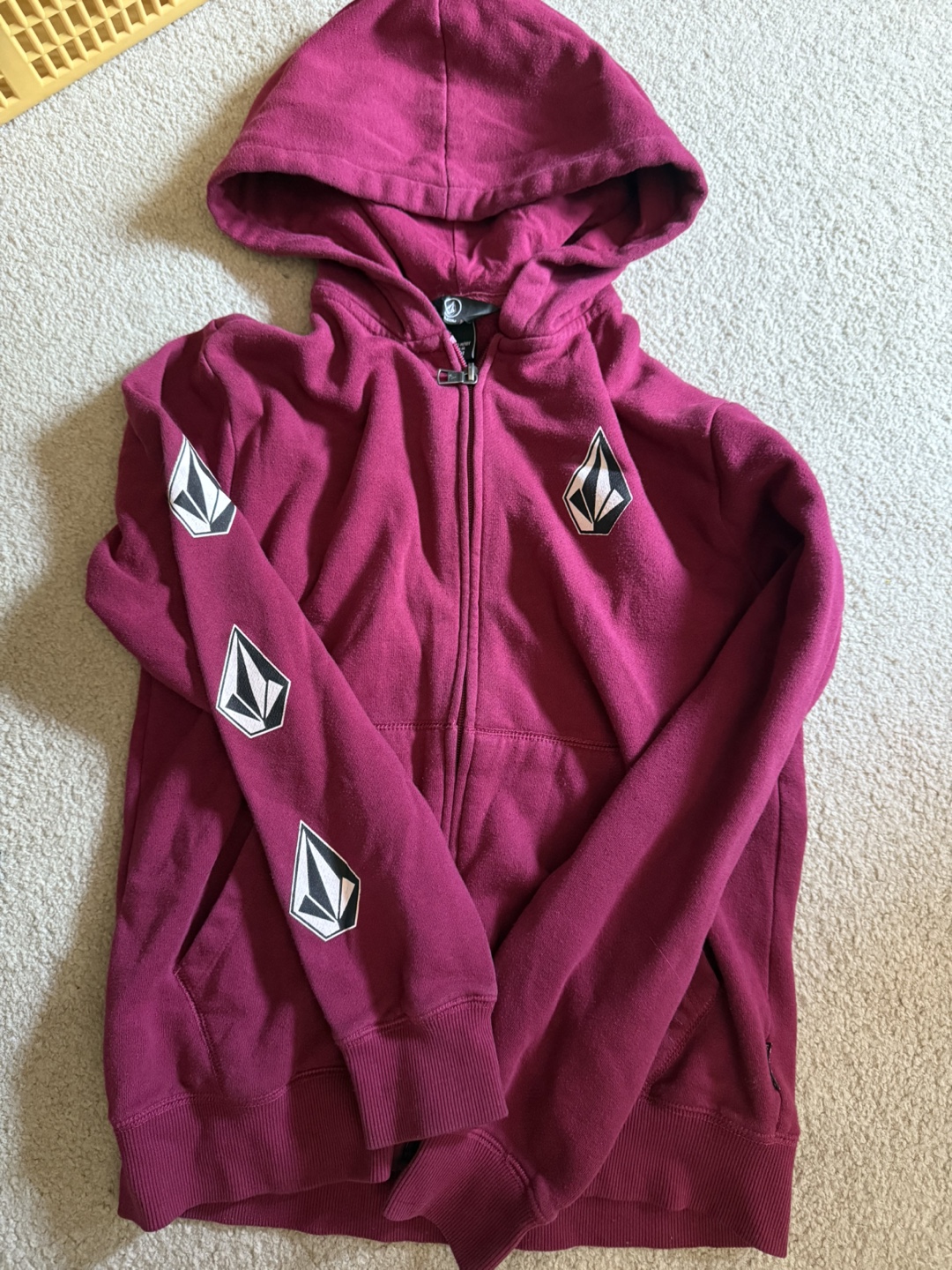 Volcom Zip-Up Hoodie - Maroon