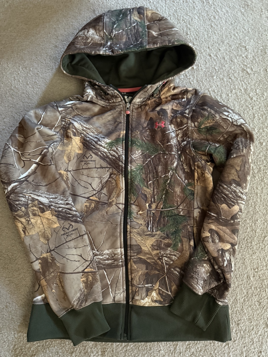 Under Armour Camo Zip-Up Hoodie - Size S