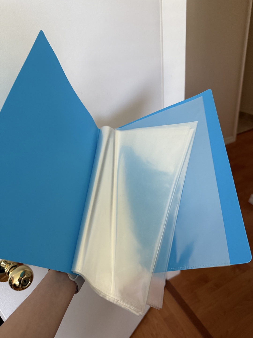 Clear book for loose paper