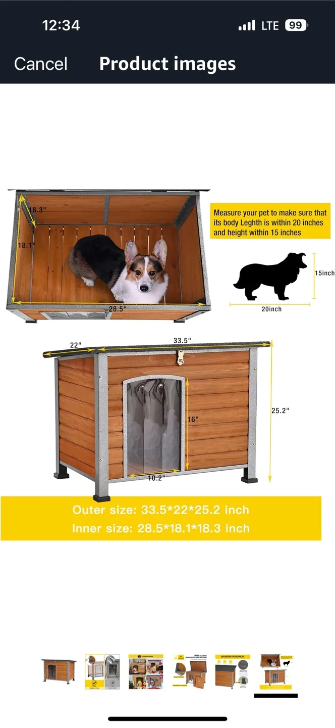 Large Wooden Dog/cat House image indicator(3)