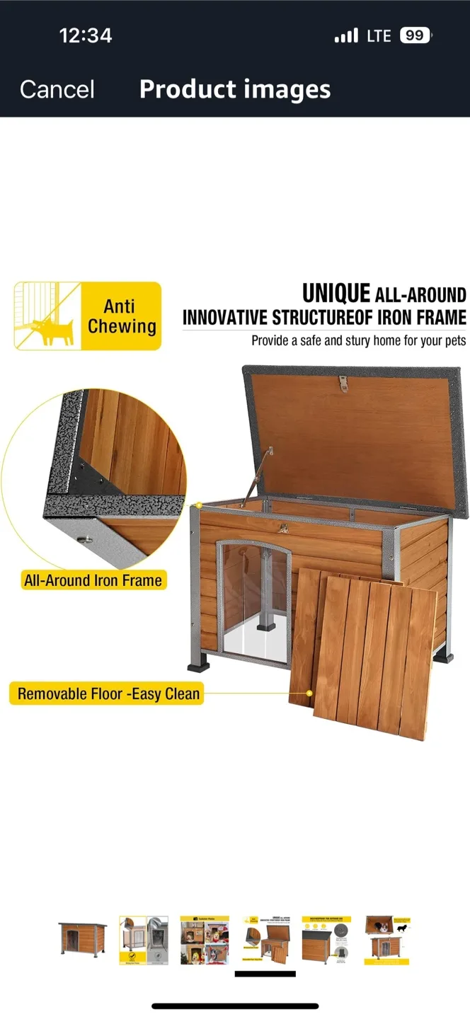 Large Wooden Dog/cat House image indicator(4)