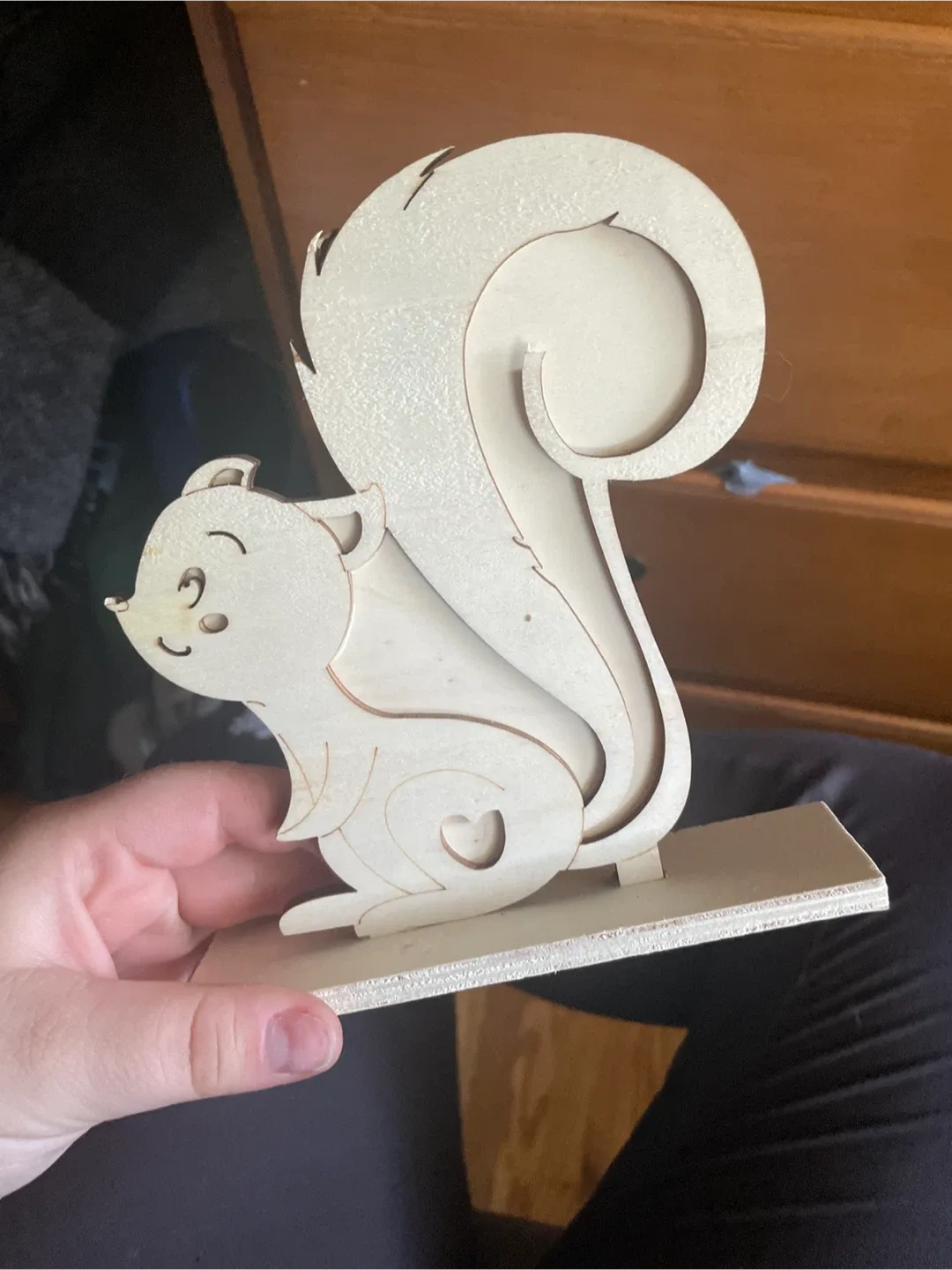Wooden Squirrel Decoration thumbnail