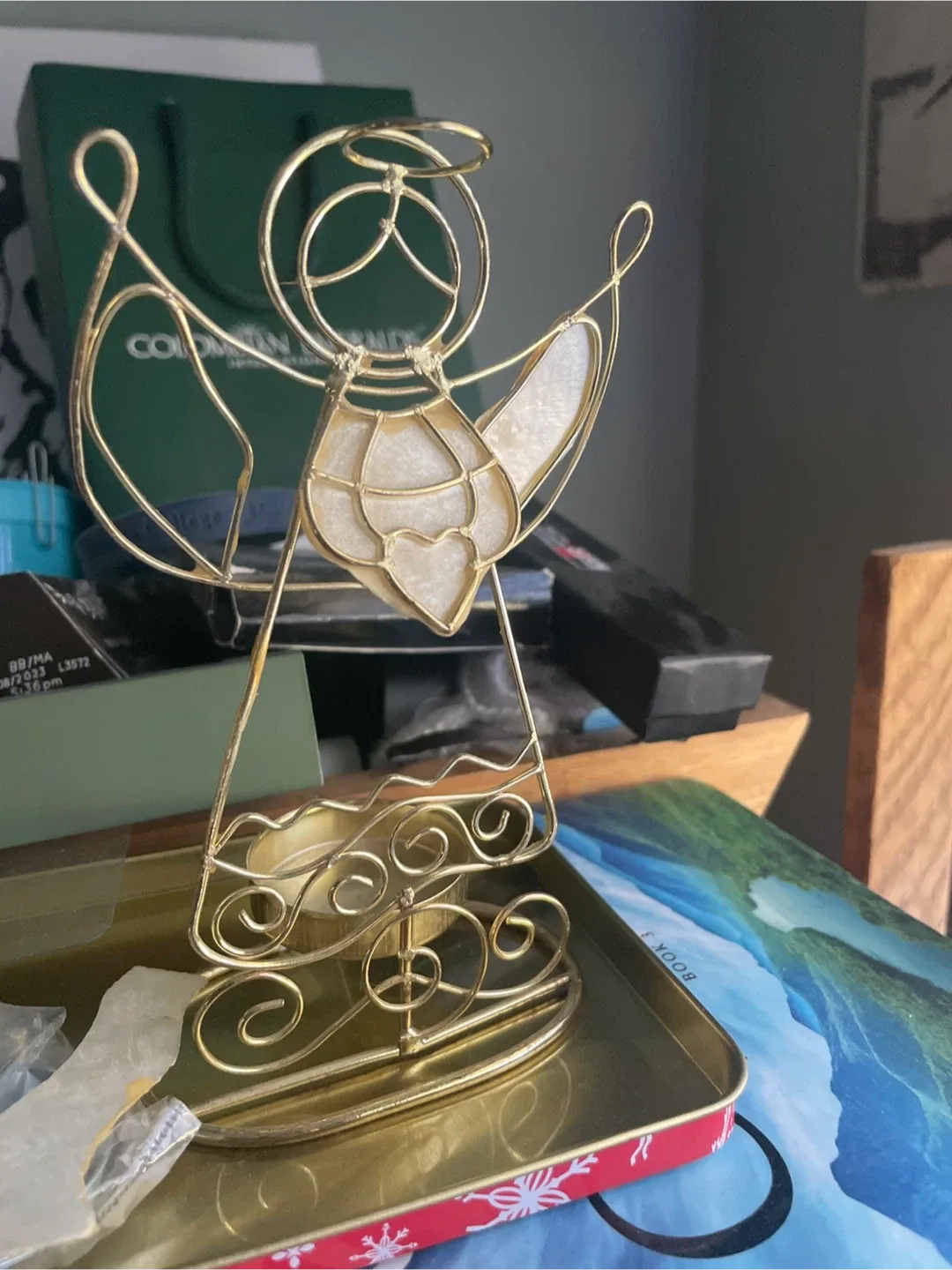 Gold Angel Candle Holder thumbnail