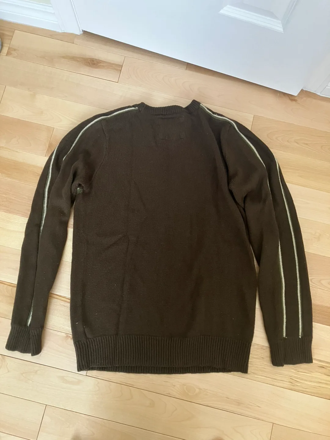 Bluenotes Brown Striped Sweater - Size M